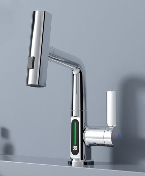 Smart Digital Display Pull-out Faucet with 360° Rotation