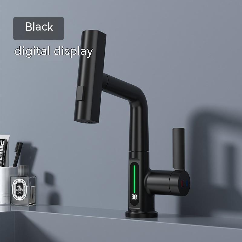 Smart Digital Display Pull-out Faucet with 360° Rotation