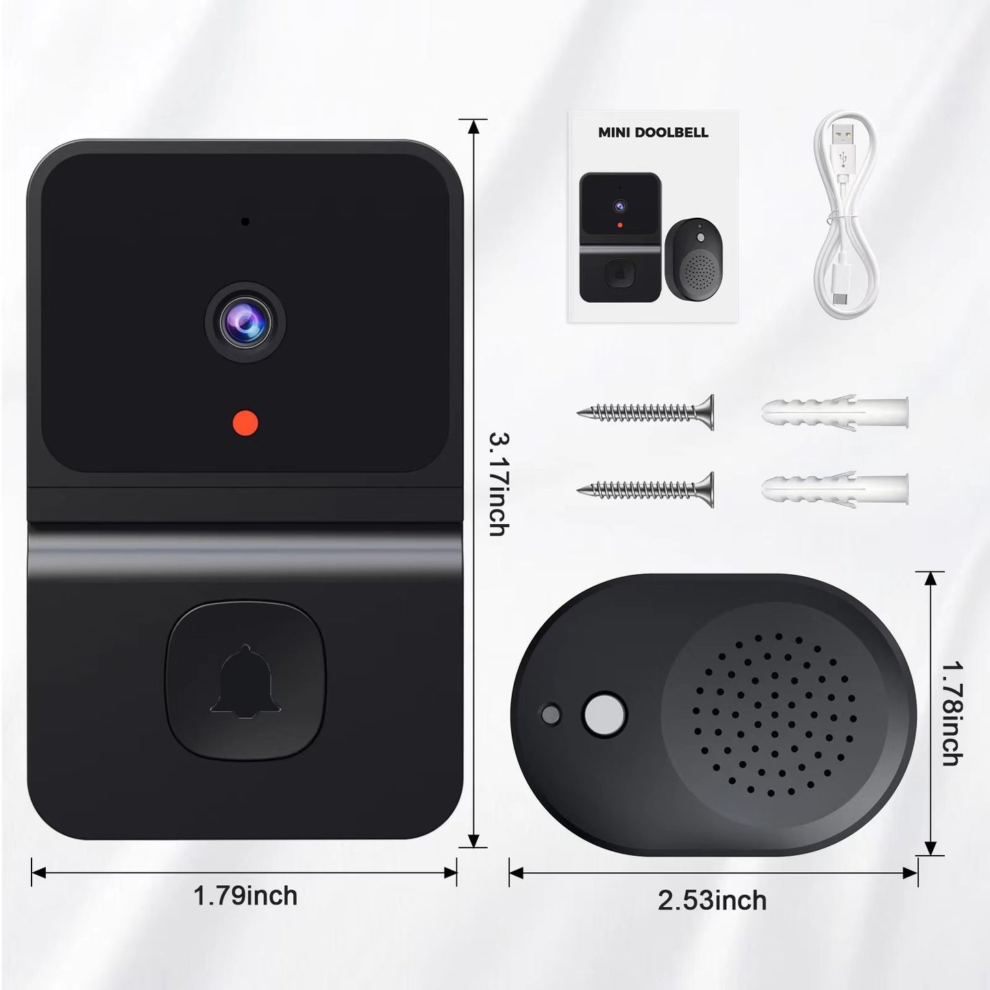 Z30 Smart HD Visual Doorbell with Video Intercom & Night Vision for Enhanced Home Security