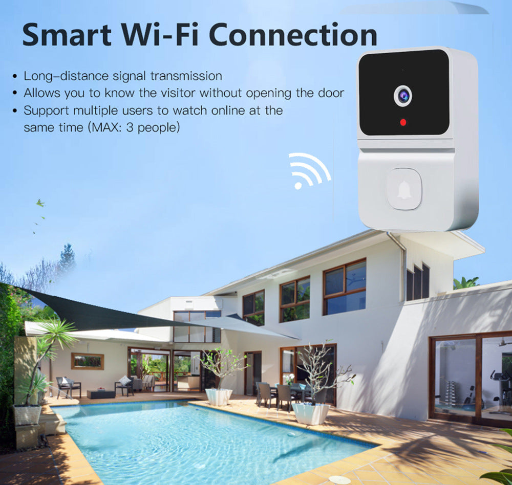 Z30 Smart HD Visual Doorbell with Video Intercom & Night Vision for Enhanced Home Security