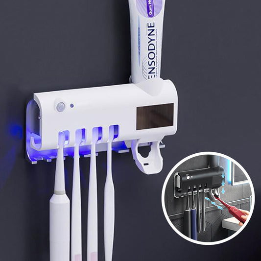 Smart UV Toothbrush Sterilizer and Automatic Toothpaste Dispenser