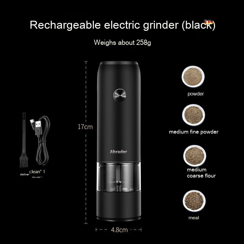 USB Rechargeable Electric Salt and Pepper Grinder Set