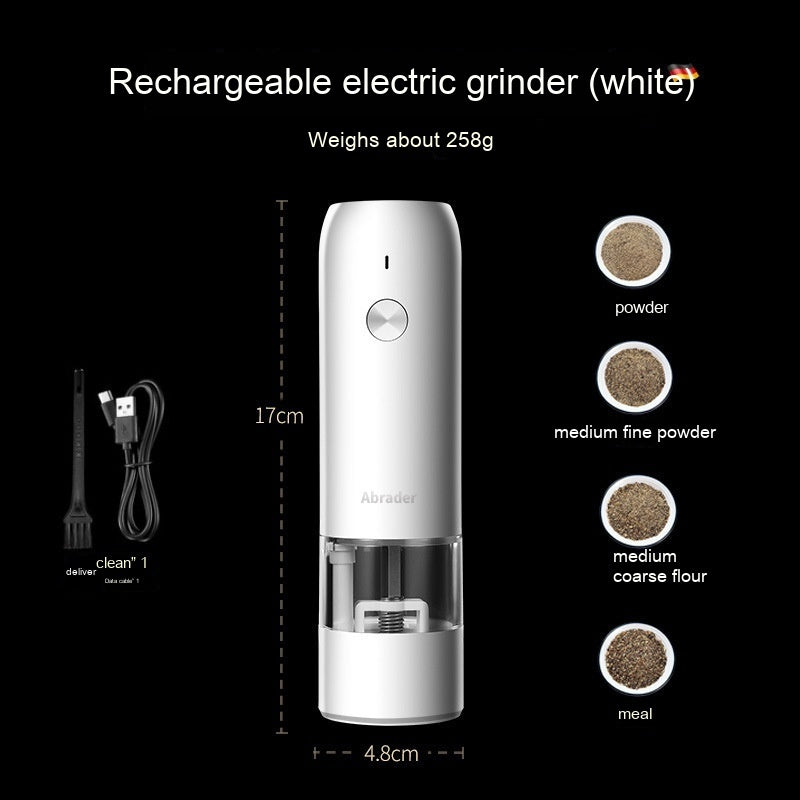 USB Rechargeable Electric Salt and Pepper Grinder Set